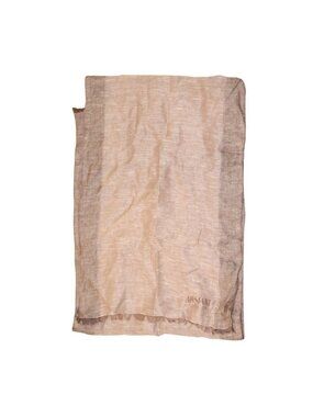 Armani Collezioni Brown Linen & Cotton Blend Scarf NWT